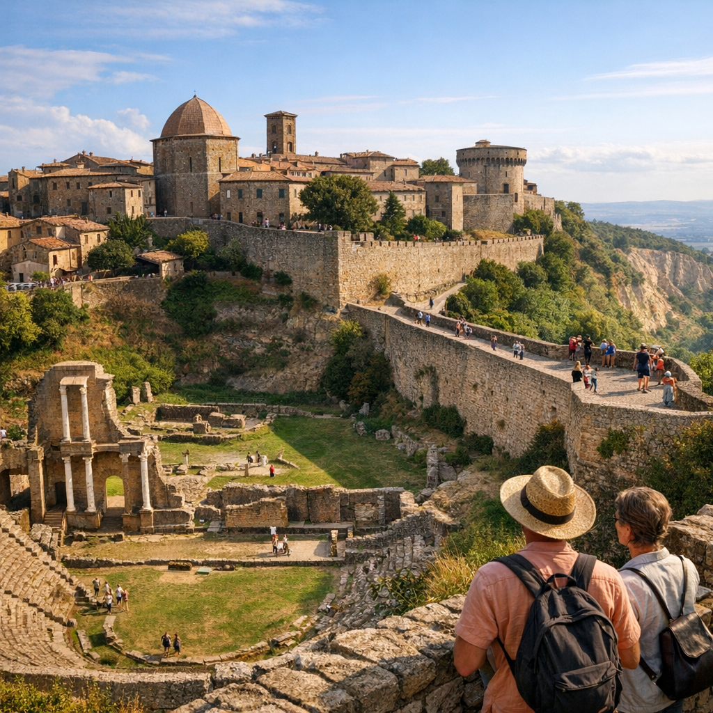 Scoprire Teatro Romano, Acropoli, Fortezza Medicea, mura e Balze senza perdere tempo