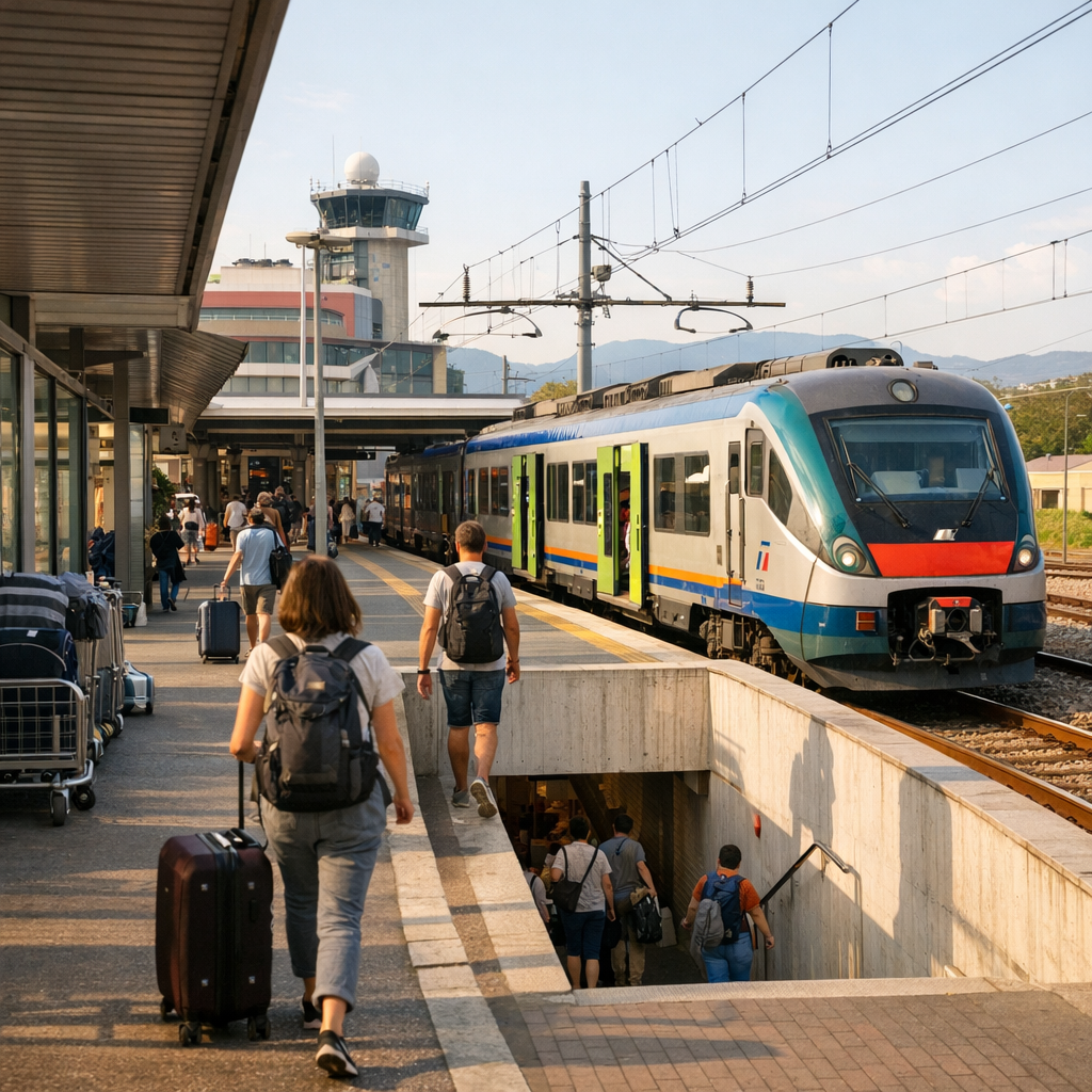 Se parti dall'Aeroporto di Pisa-San Giusto: il percorso più lineare