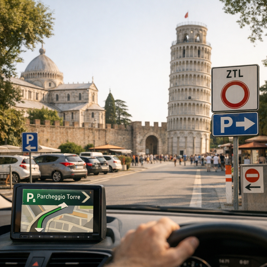 Come arrivare alla Torre di Pisa in auto senza sbagliare ZTL