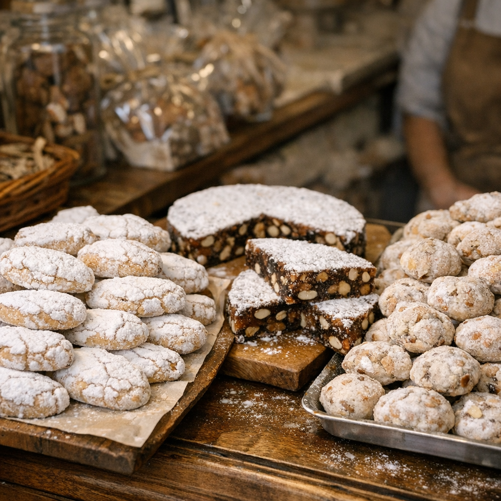 Ricciarelli, panforte e cavallucci: differenze vere al banco