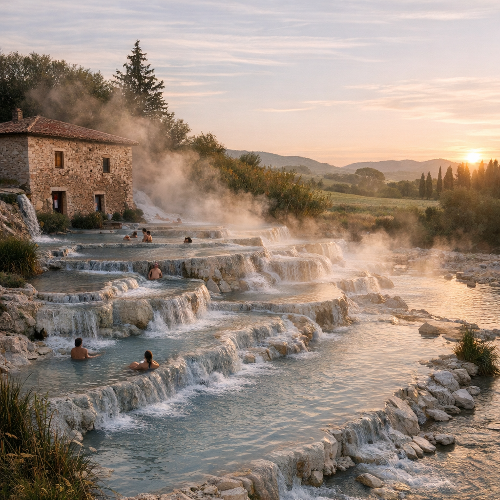 Les thermes de Saturnia : la même source crée deux expériences