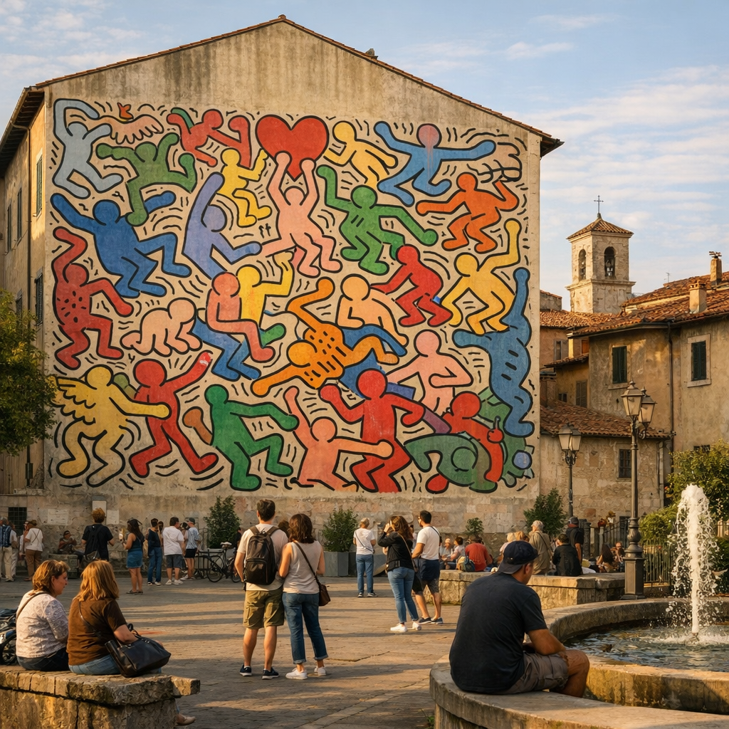 A Pisa l'ultimo grande murale pubblico di Keith Haring