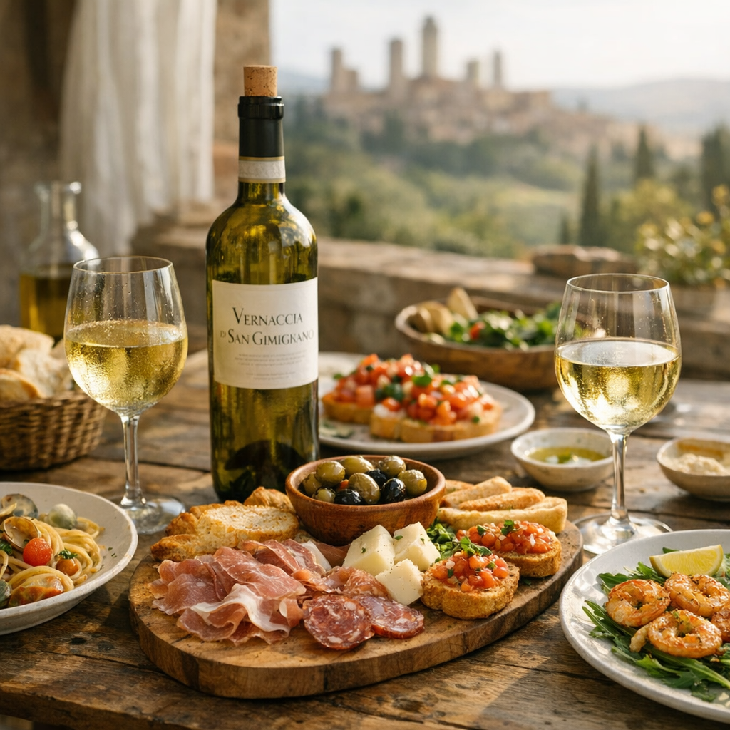 Cosa abbinare alla Vernaccia di San Gimignano